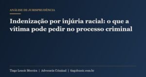 Capa do artigo: Indenização por injúria racial: o que a vítima pode pedir no processo criminal