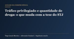 Capa do artigo: Tráfico privilegiado e quantidade de droga: o que muda com a tese do STJ